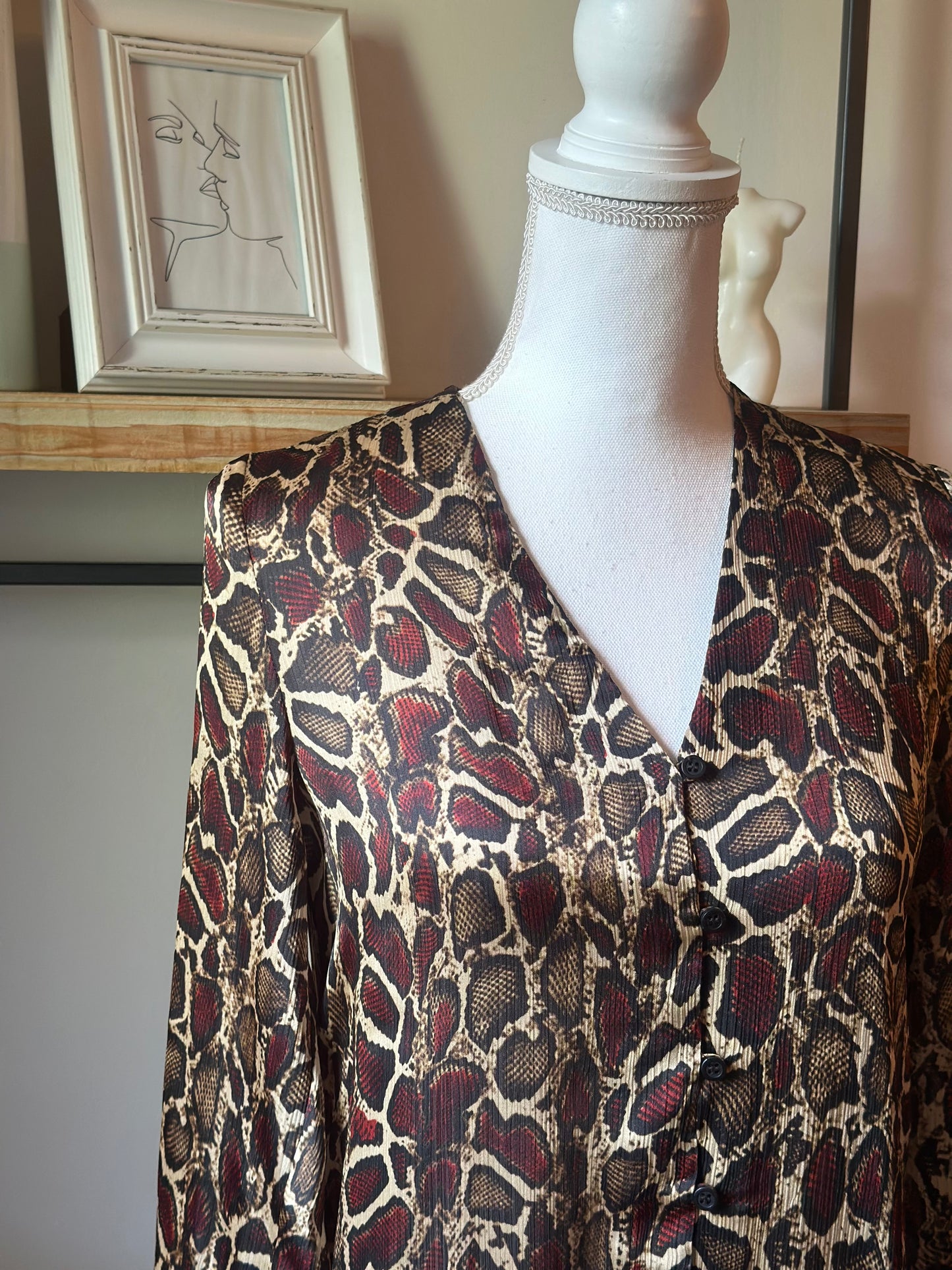 Robe fluide imprimé animalier T.34