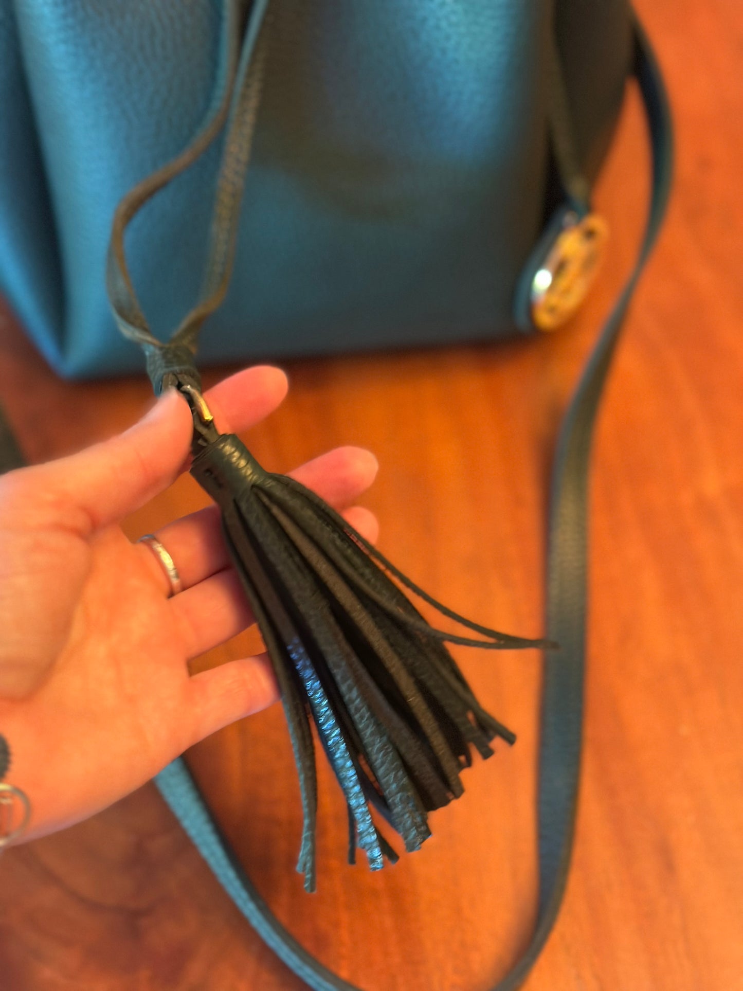 Sac seau uni vert