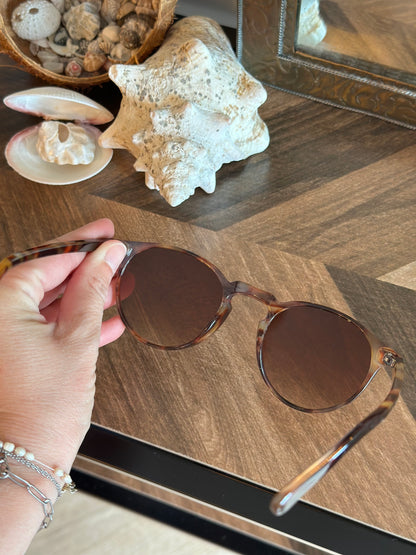 Lunettes de soleil unisexe – monture écaille brun  protection UV