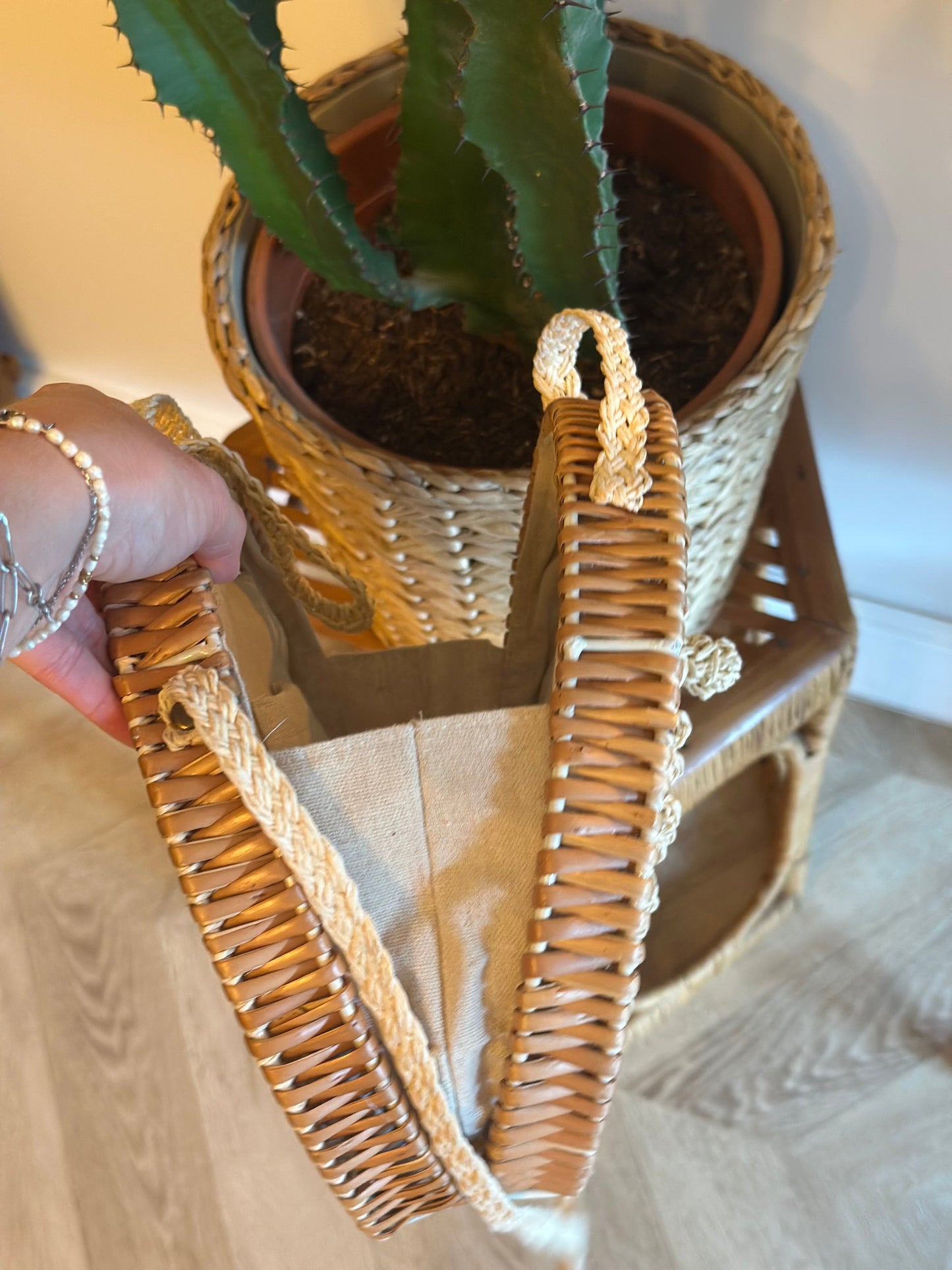 Sac bandoulière rond macramé fait main