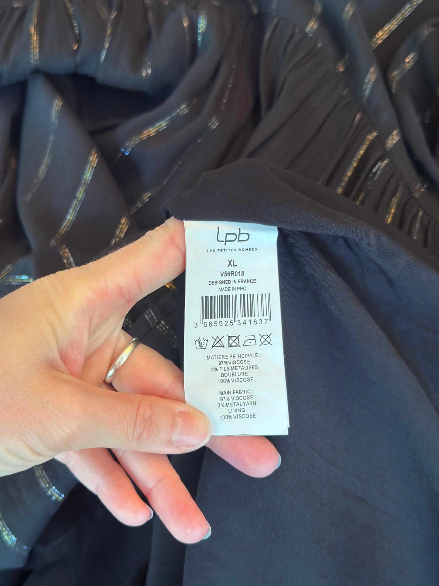 Robe fluide noire T.42