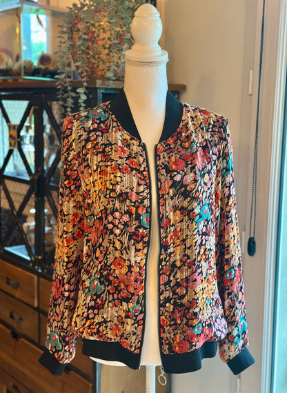Veste bomber imprimé fleuri T.38