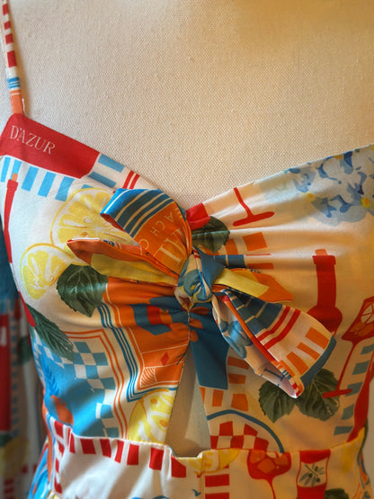 Robe longue imprimée Riviera – neuve, T.36