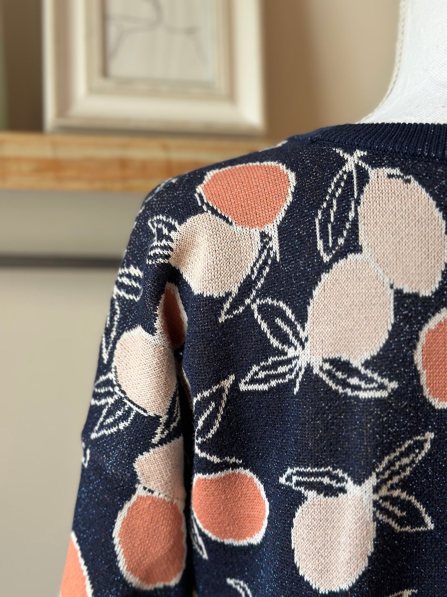 Pull imprimé fruits lurex modèle Berto T.38