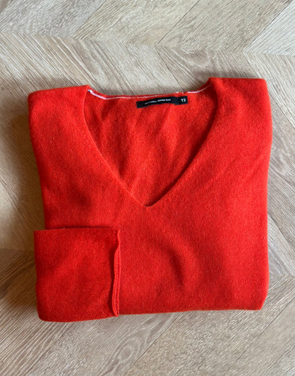 Pull col V 100 % cachemire T.38