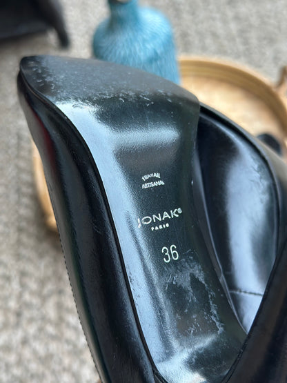 Escarpins cuir noir P.36