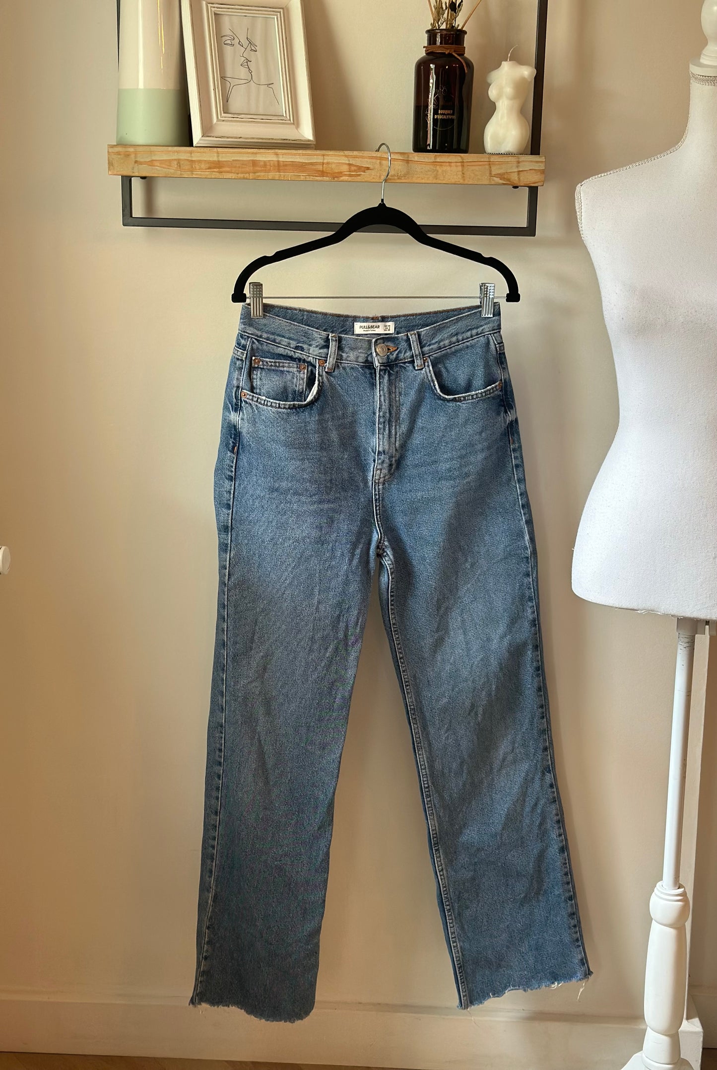 Jean jambes larges 100% coton T.38