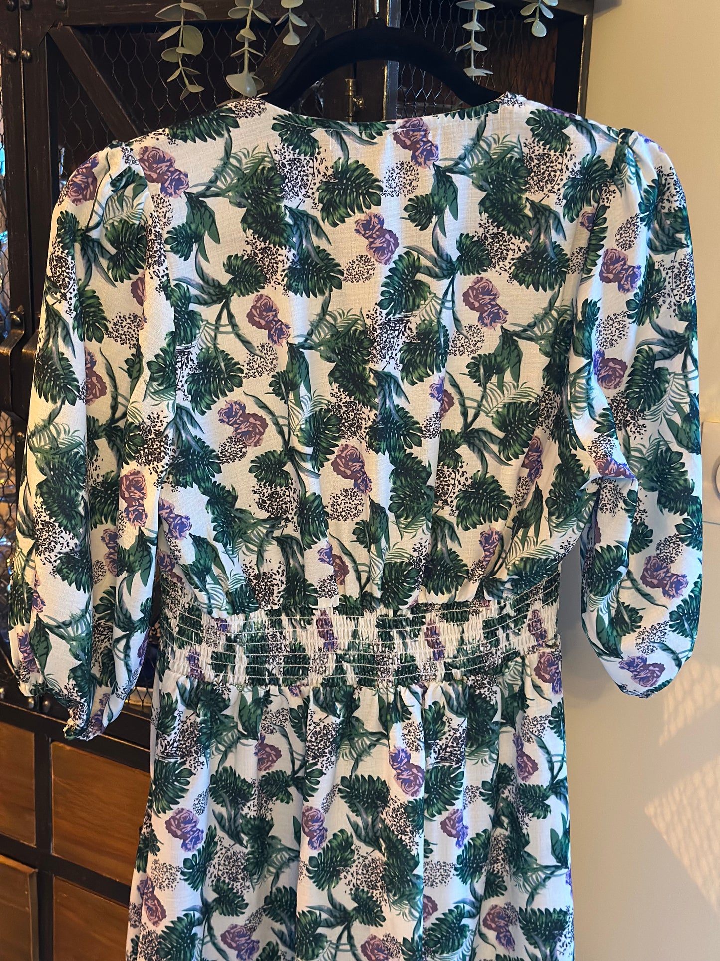 Robe mi-longue imprimée florale T.36