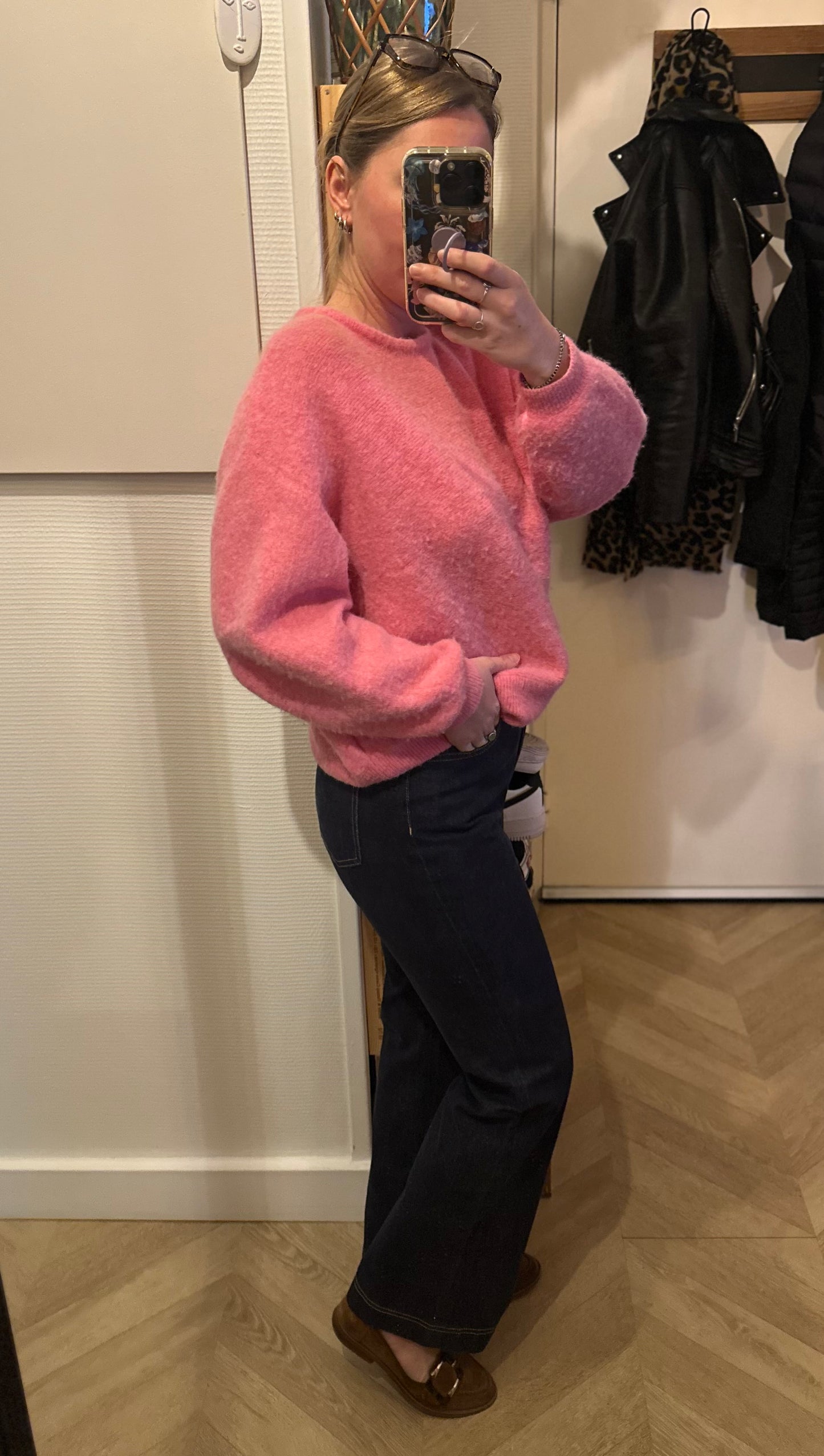 Jean flare denim brut Claudie Pierlot modèle Paolo Court T.36