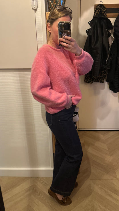 Jean flare denim brut Claudie Pierlot modèle Paolo Court T.36