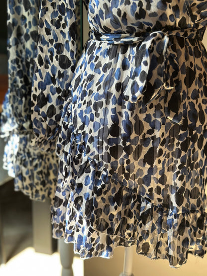 Robe imprimé léopard bleu T.36