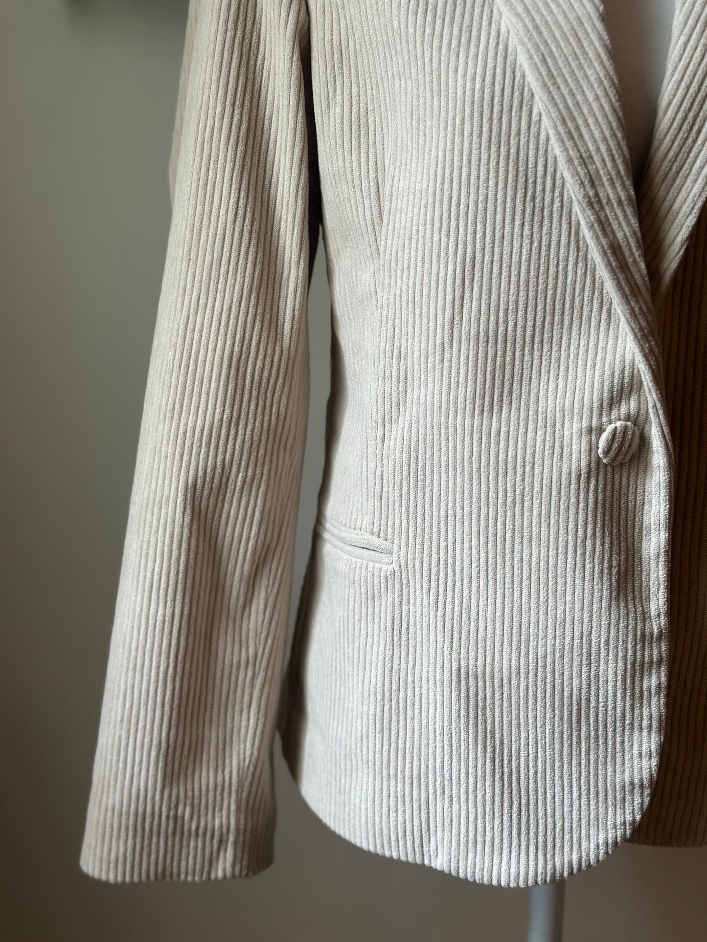 Blazer velours côtelé beige T.38