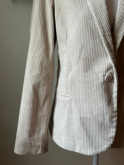 Blazer velours côtelé beige T.38