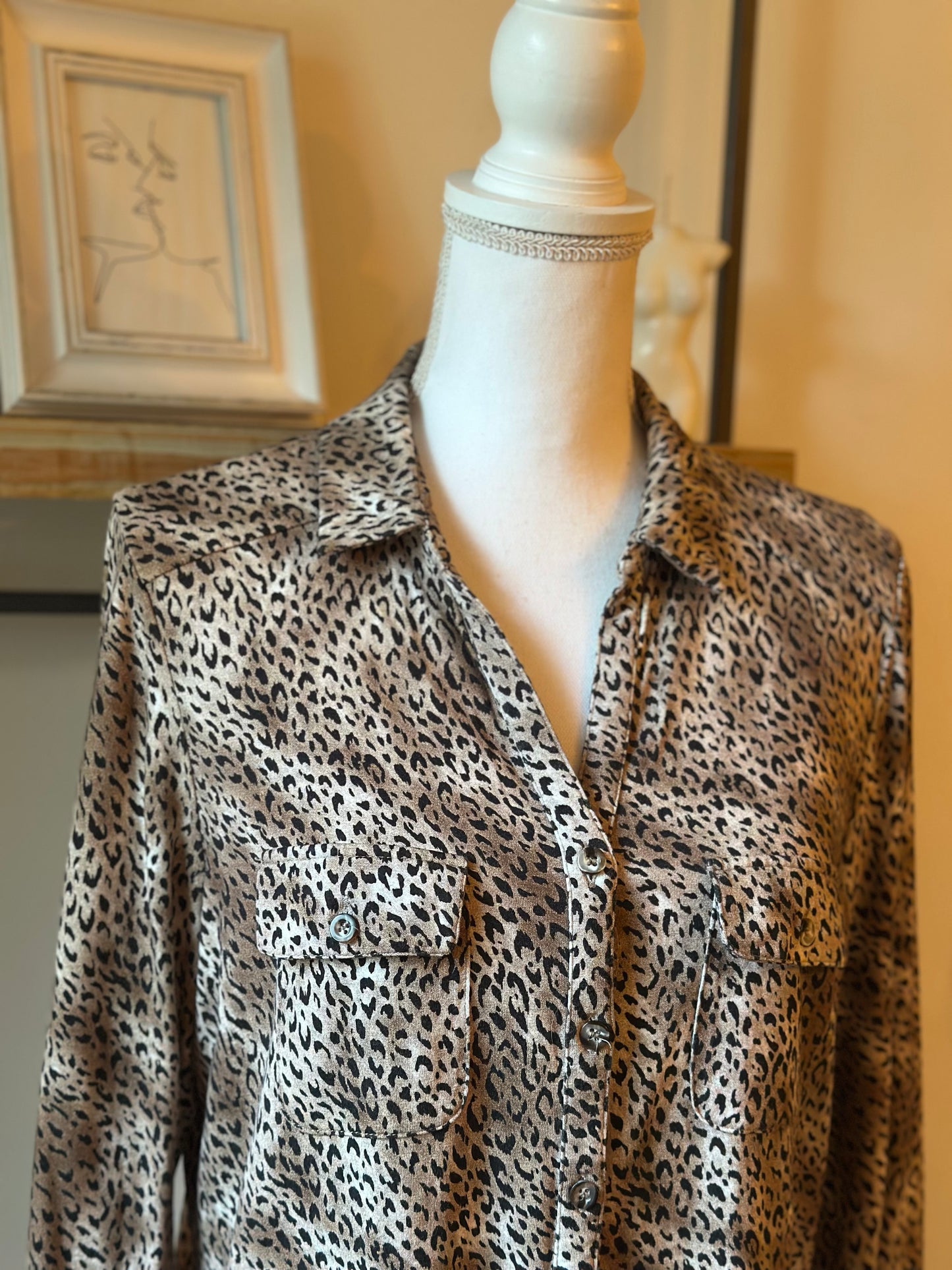 Chemise imprimé léopard modèle Armelle T.40/42