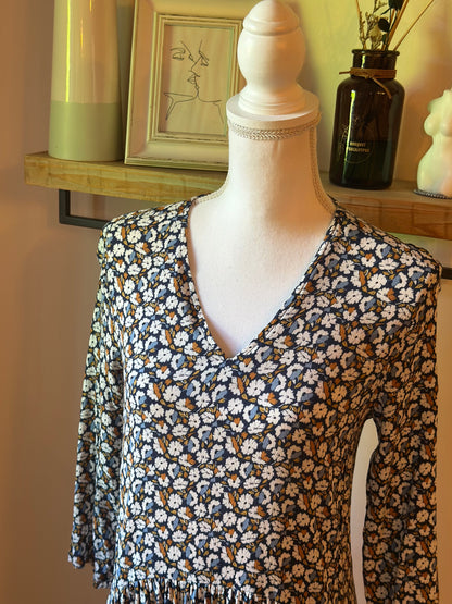 Robe longue fluide fleurie T.40