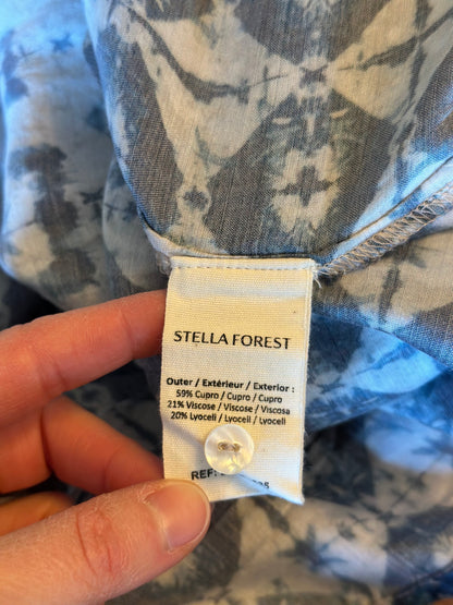 Robe longue à motifs bleus T.38