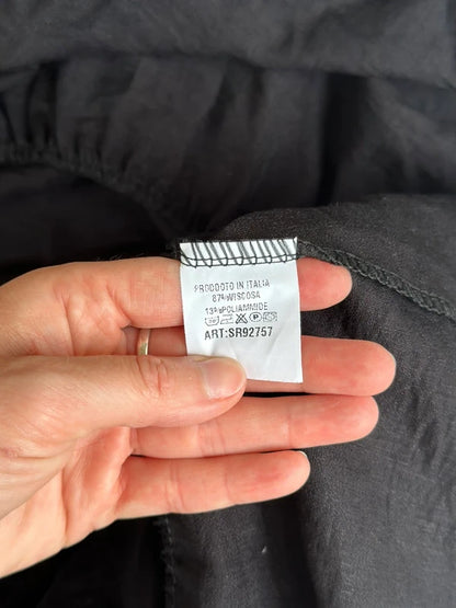 Robe à bretelles Made in Italy noire en viscose T.U