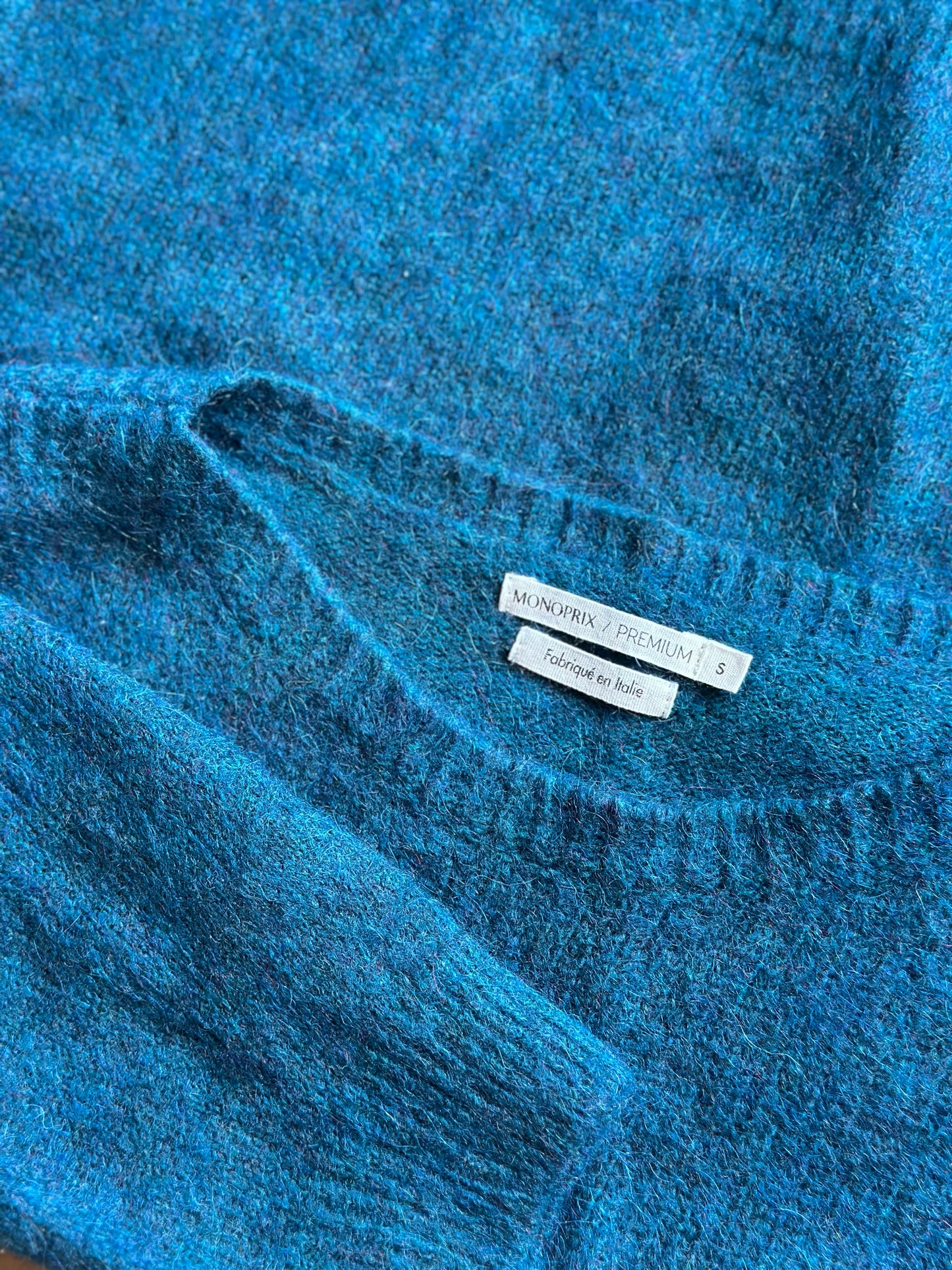 Pull maille duveteuse alpaga & cachemire T.36