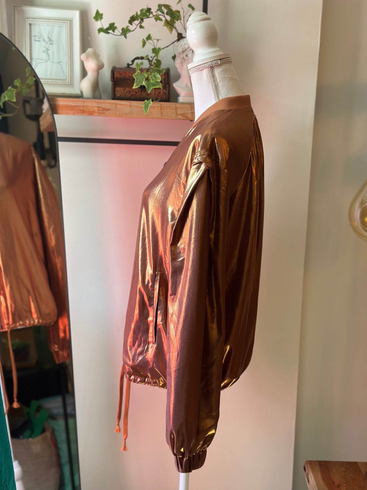 Veste bomber cuivre doré T.38