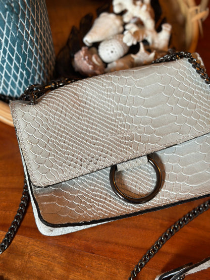 Sac à bandoulière en cuir blanc en cuir fabriqué en Italie