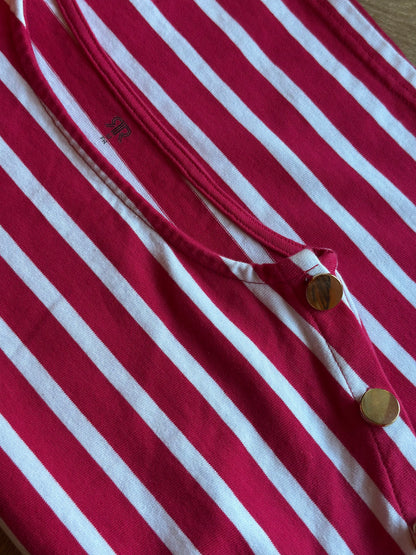 Marinière rayée rouge et blanche T.38