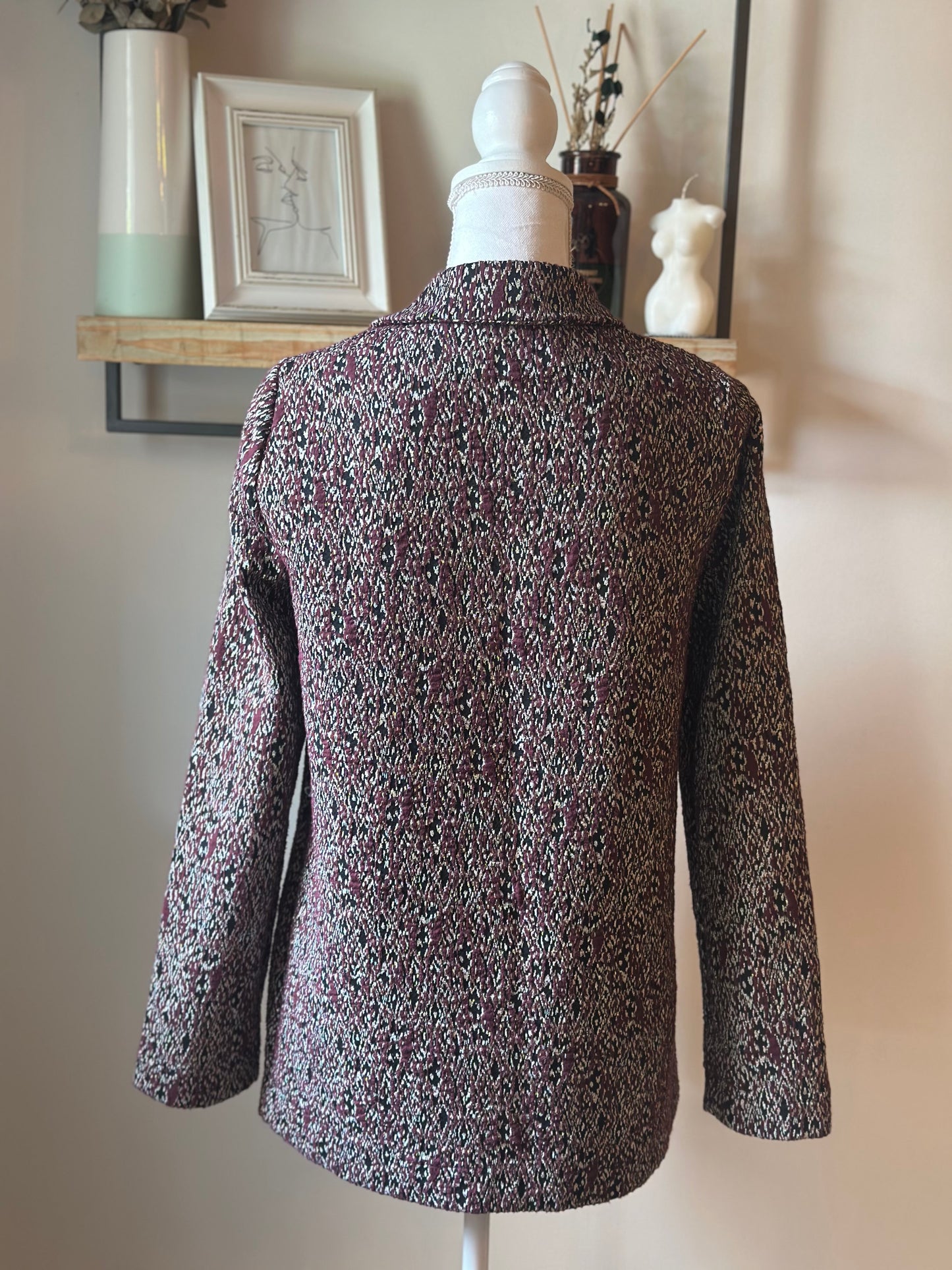 Blazer imprimé texturé multicolore T.38