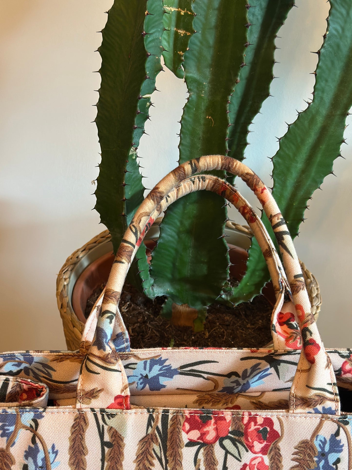 Grand sac cabas à fleurs
