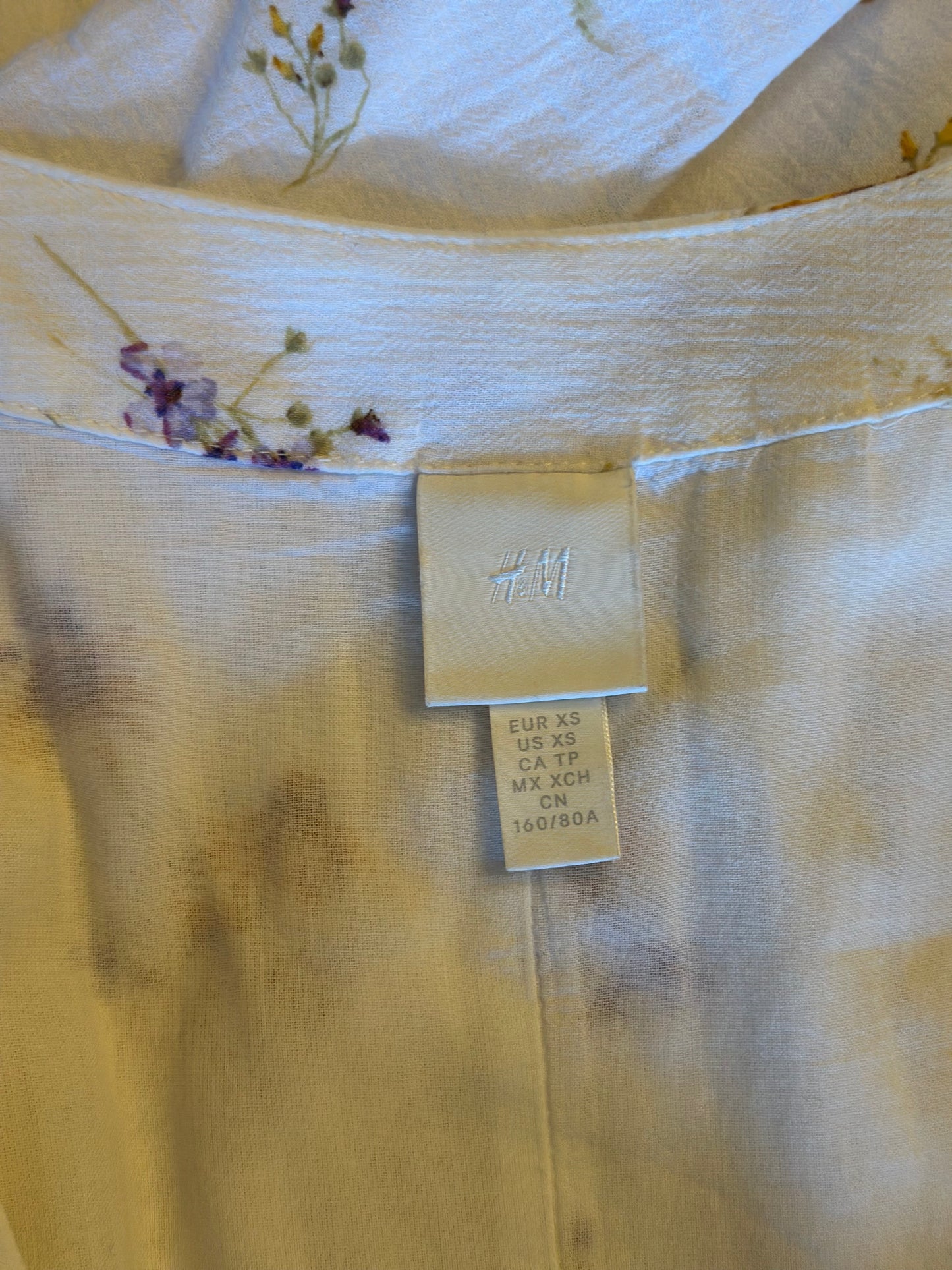 Robe longue fleurie H&M coton T.34/36