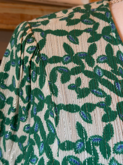 Robe portefeuille imprimé vert neuves T.38