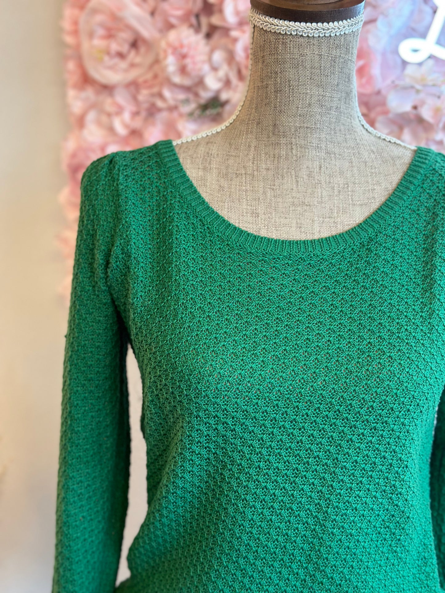 Pull vert en maille T.36