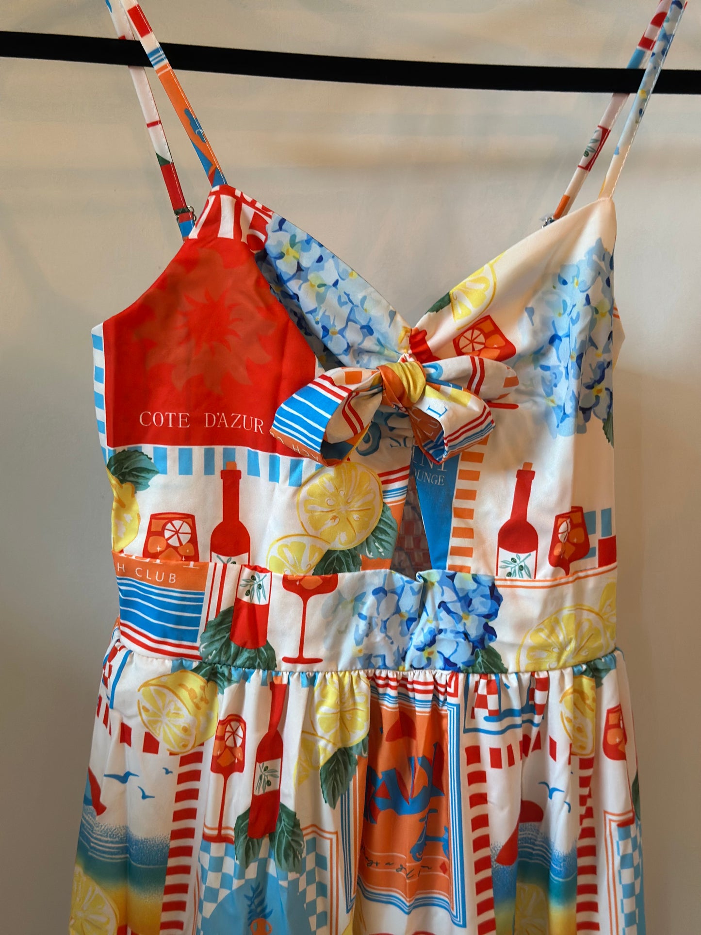 Robe longue imprimée Riviera – neuve, T.36