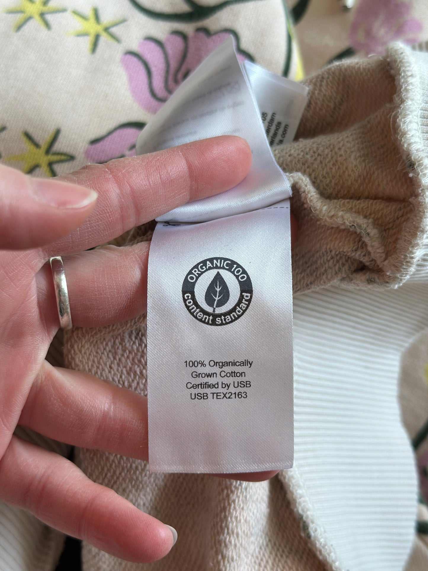 Sweat à capuche imprimé coton bio T.34/36