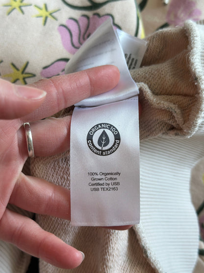 Sweat à capuche imprimé coton bio T.34/36