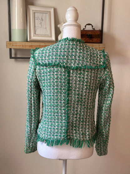 Veste en tweed vert T34