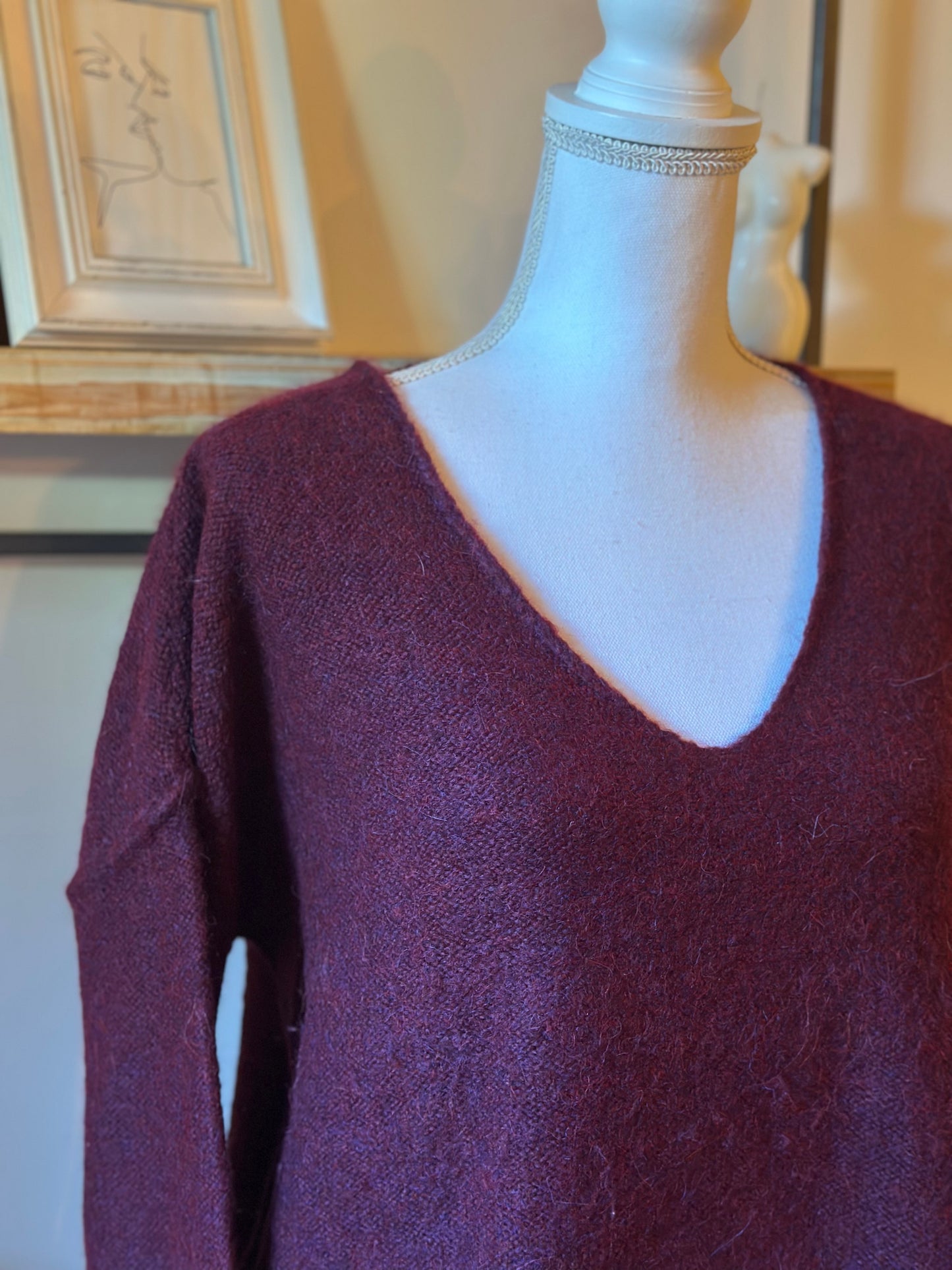 Pull doux en laine et alpaga T.38/40 Oversize