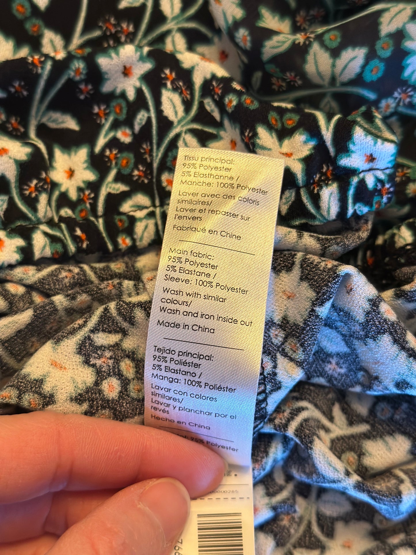 Blouse imprimé fleuri neuve T.34