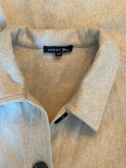 Veste en laine et cachemire beige T.38