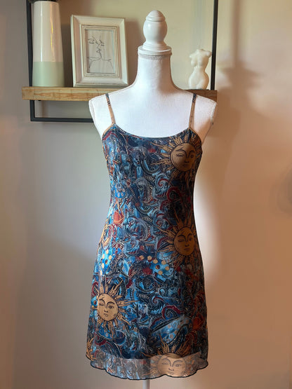 Robe d’été imprimé soleil coloré T.36