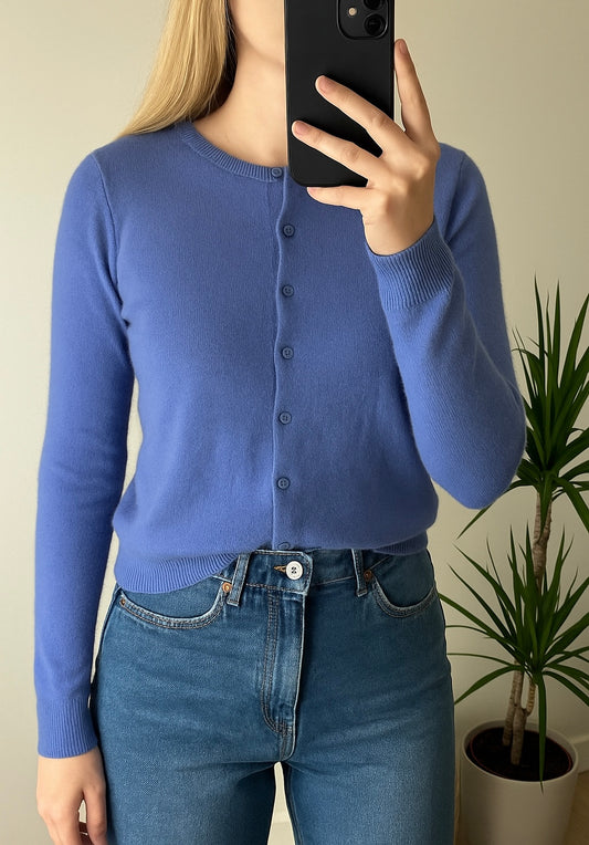 Gilet en cachemire bleu T.36