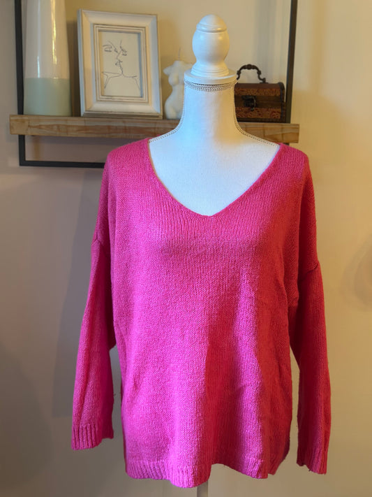 Pull rose en maille lainé T.U