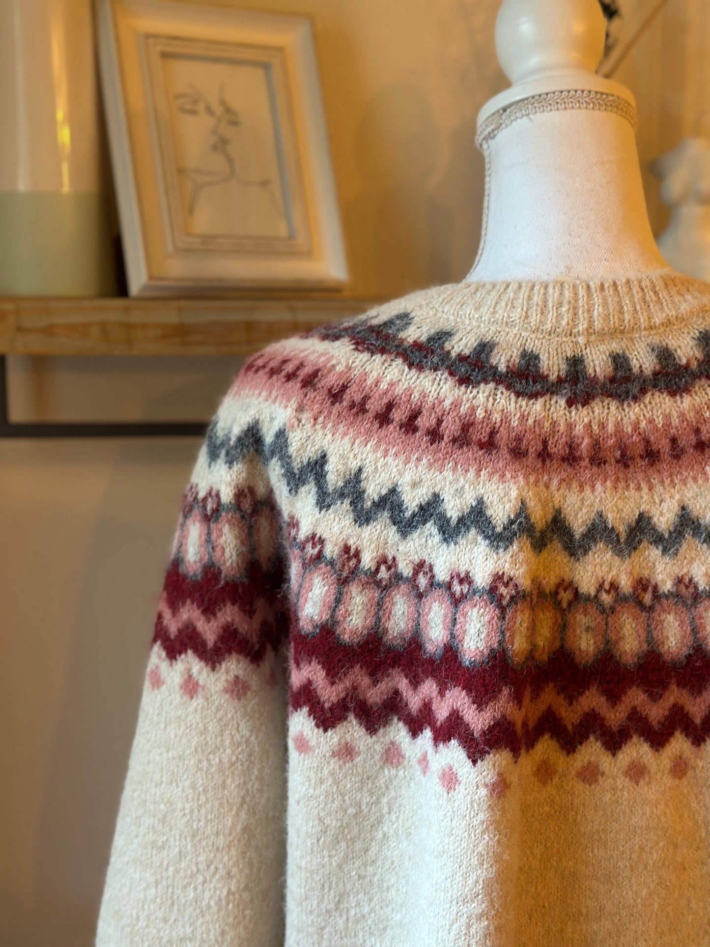 Pull motif jacquard laine Hami T.40