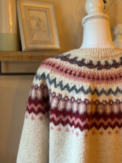 Pull motif jacquard laine Hami T.40
