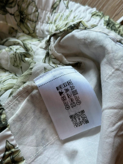 Pantalon fluide imprimé fleuri en coton léger T.34