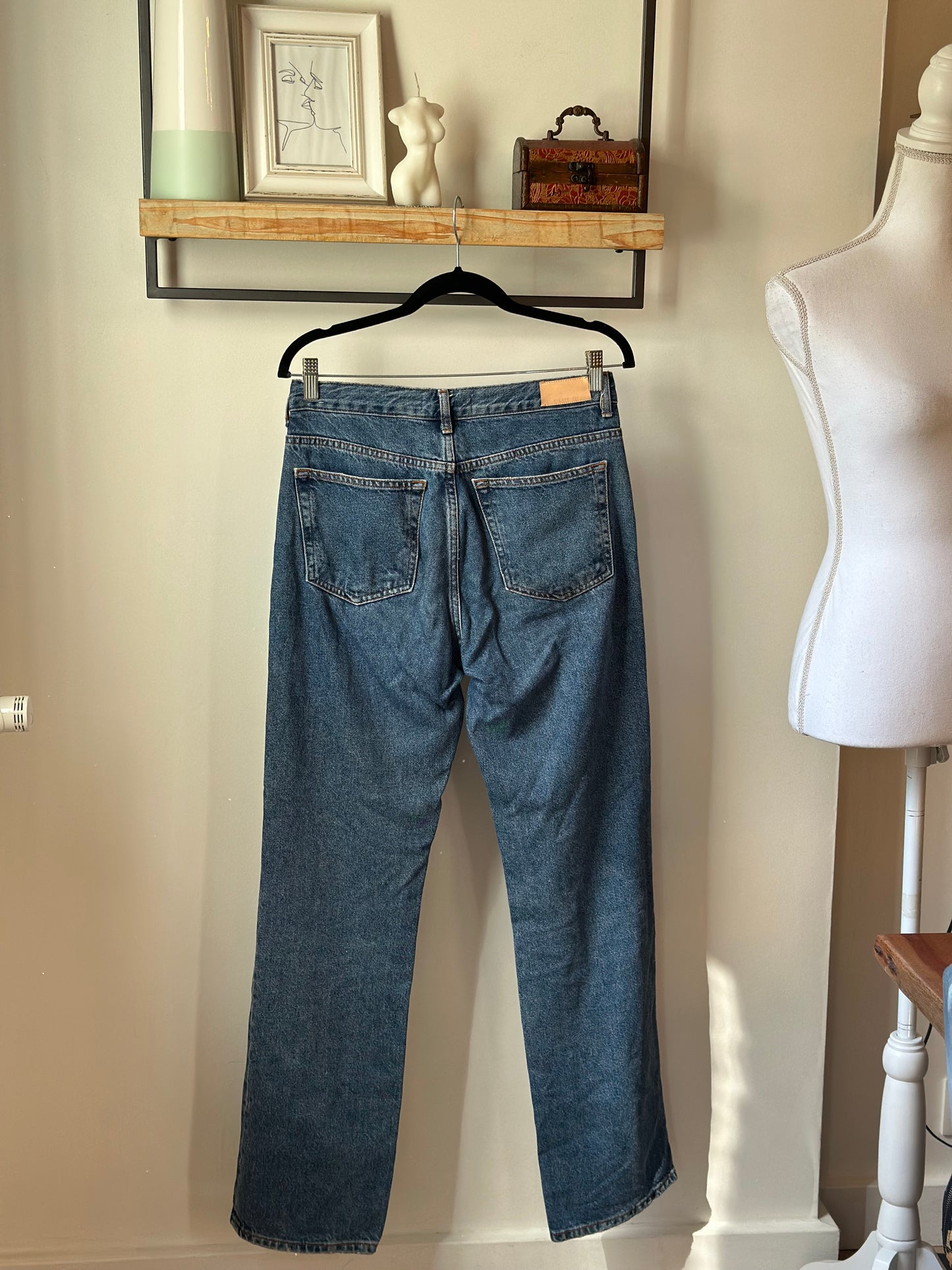 Jean droit bleu denim T.38