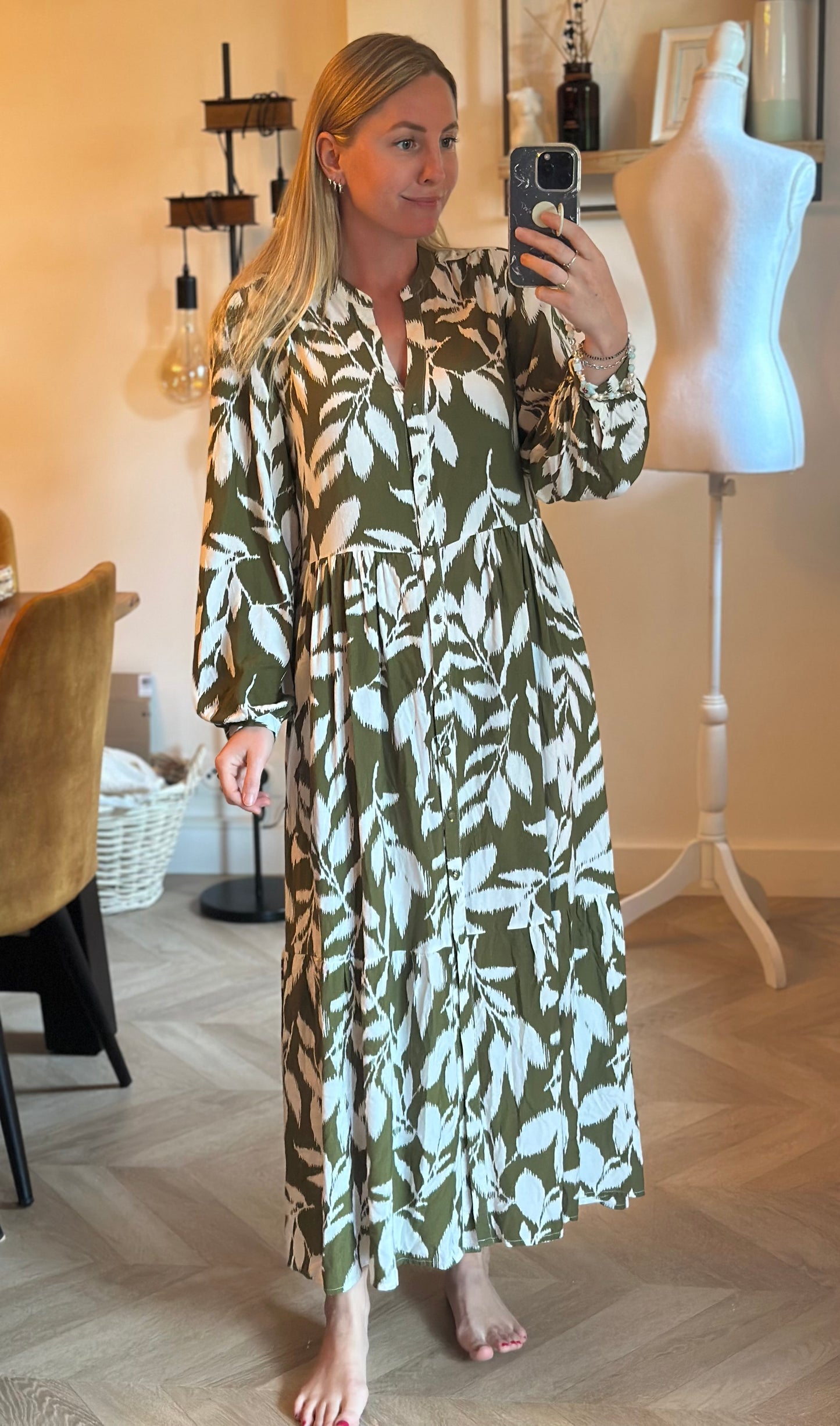 Robe longue motif cachemire modèle Riya T.38