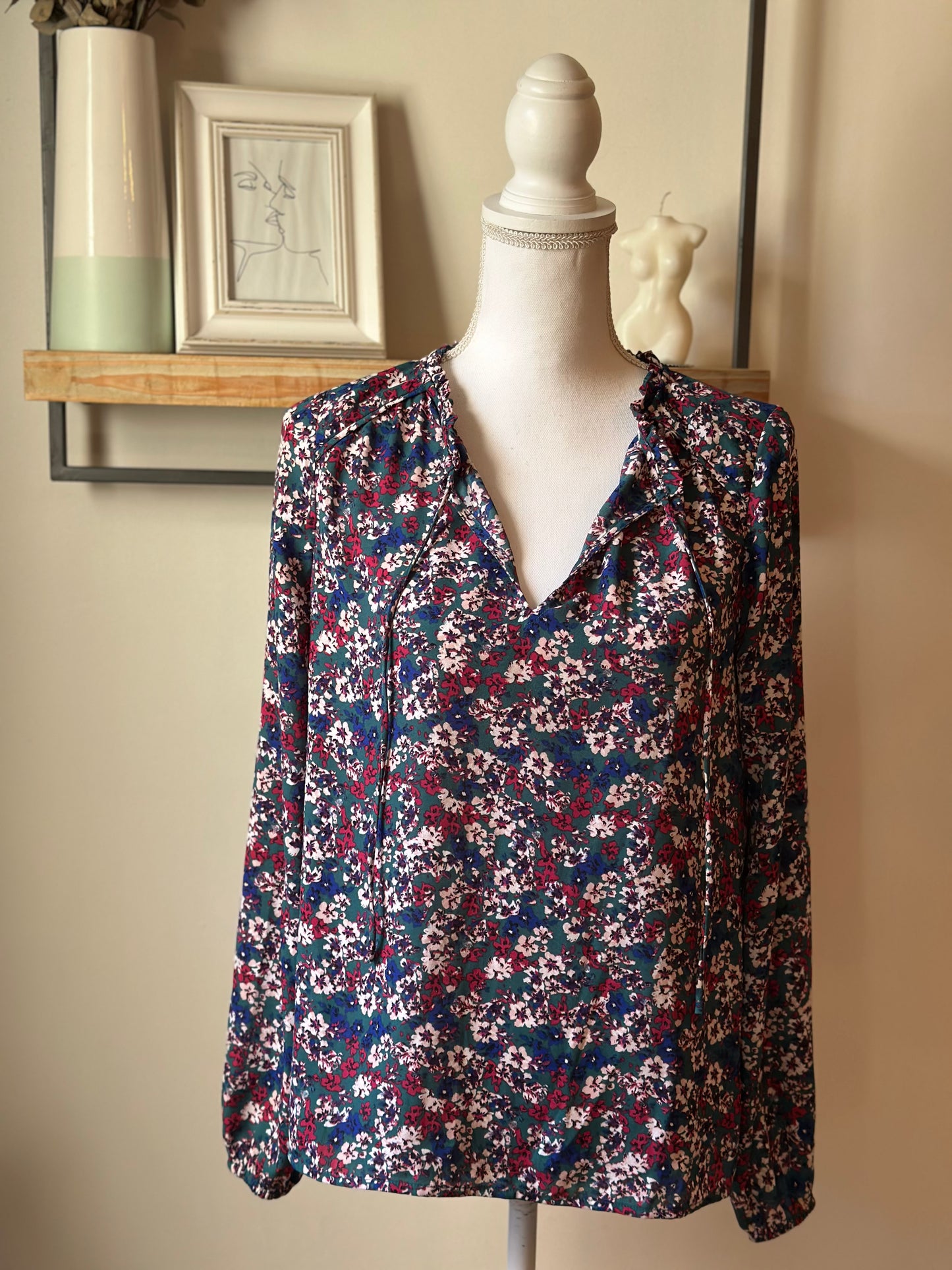 Blouse fluide imprimé fleuri T.38