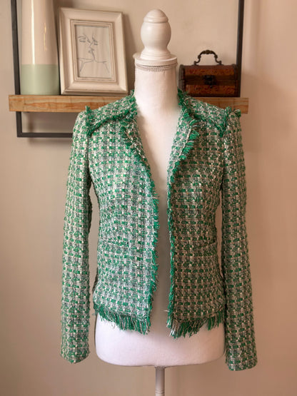 Veste en tweed vert T34