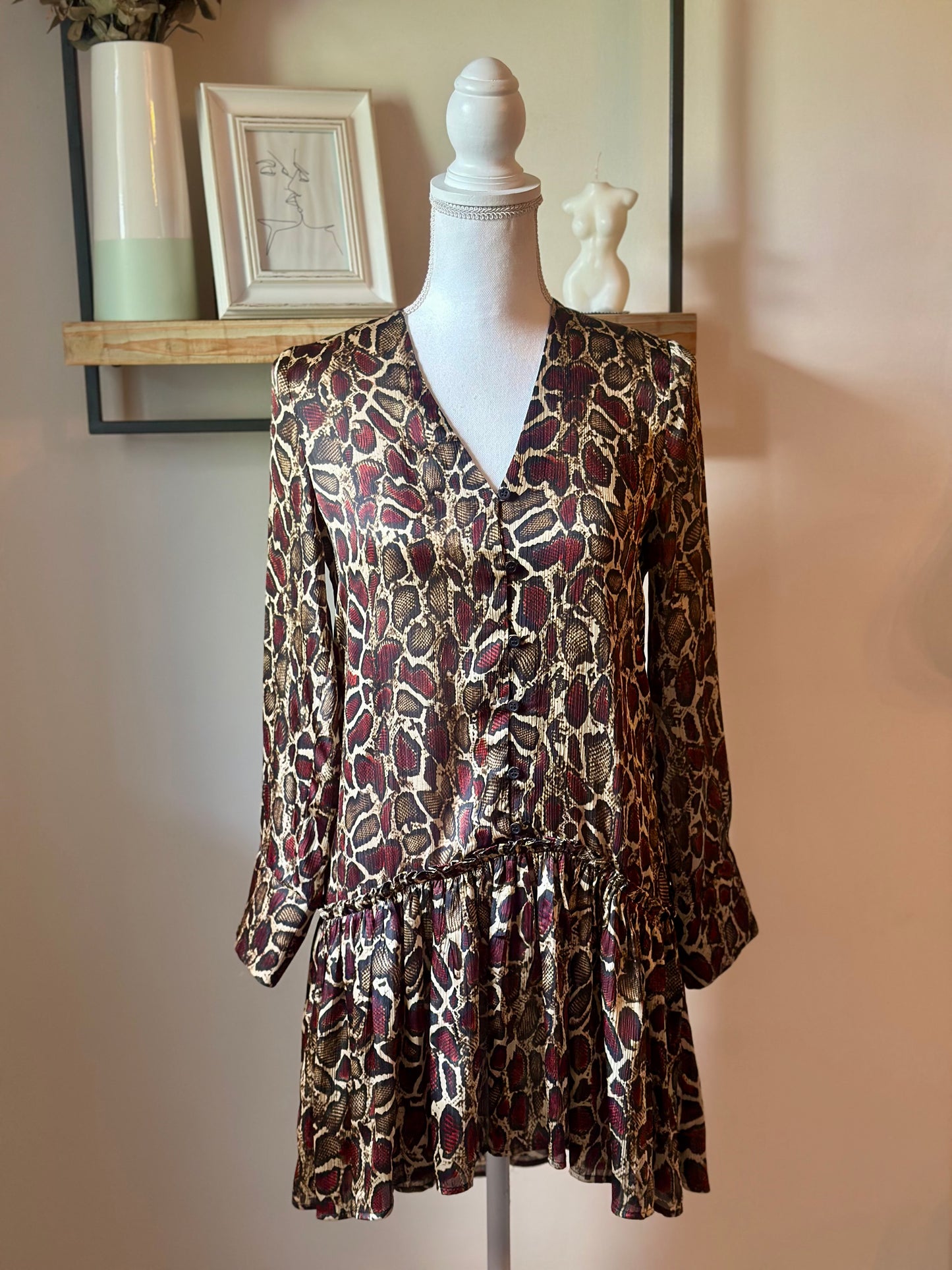 Robe fluide imprimé animalier T.34