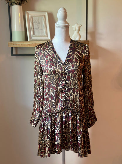 Robe fluide imprimé animalier T.34