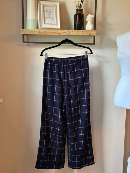 Pantalon fluide à carreaux T.34